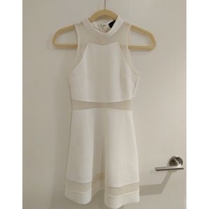 Topshop White Mesh Skater Dress